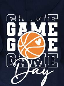 INAWLY 女式字母印花宽松落肩卫衣，毕业典礼、教师、返校套头衫秋季