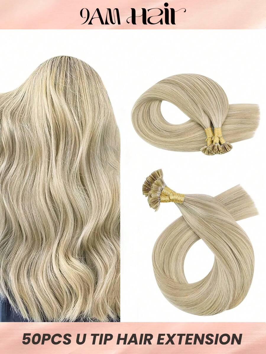 U 型接发 人发 指甲 U 型接发 女士 16-20 英寸预粘合接发 50g 角蛋白接发 - S18/613 - 查看 1