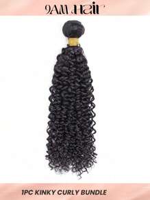 1PC Curly Virgin Natural Black With Human Hair Bundles Extension 8-30 Inch Weave Bundles Weft Hair Extension For Women