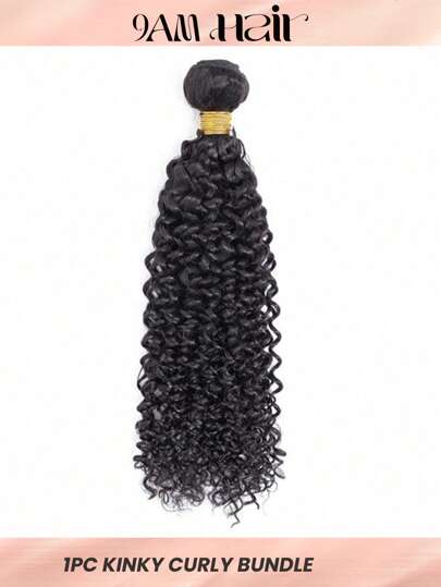 1PC Curly Virgin Natural Black With Human Hair Bundles Extension 8-30 Inch Weave Bundles Weft Hair Extension For Women
