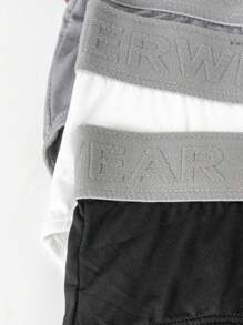 5 قطع / مجموعة ملابس داخلية رجالية كاجوال بتصميم بسيط - متعدد الألوان - مشاهدة 7