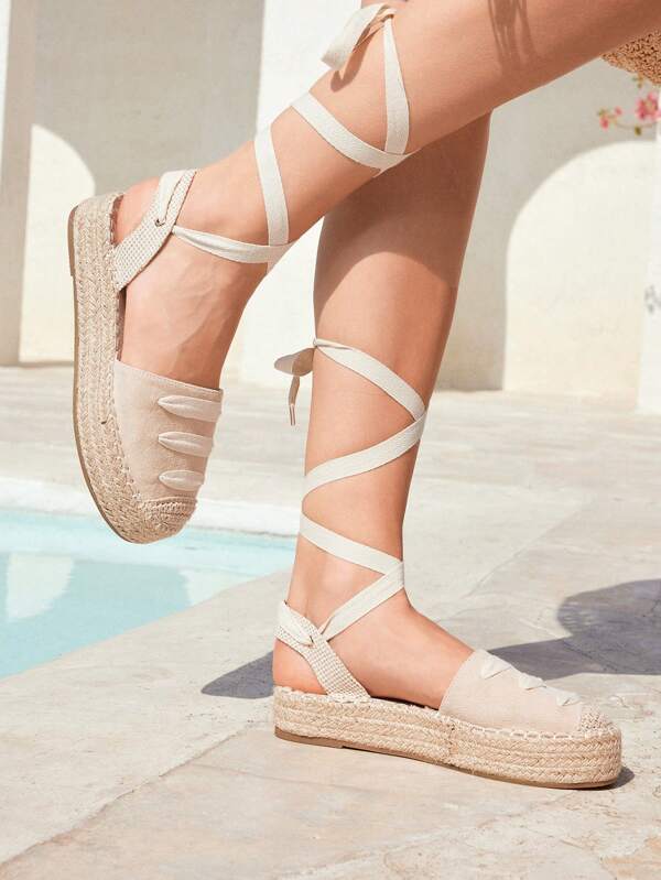 Styleloop Apricot Suede Lace-Up Round Toe Thick Sole Casual Shoes For Women, Suitable For Vacation, Party, Valentine's Day Date Spring Shoes Spring Break Easter