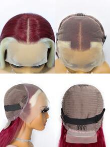 Transparent Lace Straight 13*4 Lace Front Colored Human Hair Wigs 180% 22-28 Inch 99J/613 Highlight Natural Hairline Daily Use Silky For Women Sport Vacation Travel Festival Outdoor Cosplay Campus Beach Fashion For Women Free Shipping Halloween Hair Sexy Lingerie Women Halloween Costume Kpop Hunter Free Gifts Extension - S99JB/613 - View 8