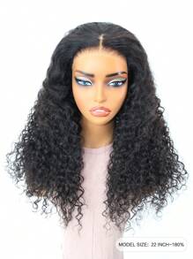 TrueHD Glueless Hd Lace Front Water Wave Long Length 6 X 4 18-28 Inch 180% Lace Closure Wigs Pre Plucked Hairline Wear & Go Beginner Friendly For Women Vacay Vibes Active Energy Travel Essential Holiday Outfits Bridesmaid Gifts Sport Vacation Travel Festival Outdoor Cosplay Campus Beach Perfect For The Weekend Ready Look Valentine's Day Human Hair Lace Wig Natural Glueless Wig For Romantic Date For Women - SNatural - View 3