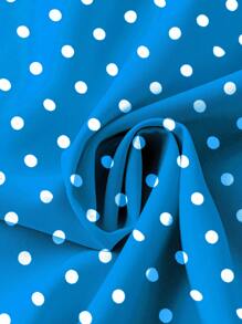 EMERY ROSE Plus Size Women Polka Dot Print Ruffle Sleeve Single-Breasted Shirt Dress - Multicolor - View 4