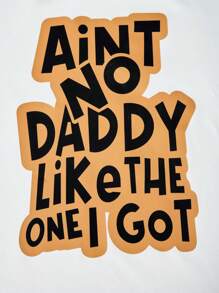 2pcs/Set Teen Girls Graphic Print Casual T-Shirt And Cargo Pants - Khaki - View 4