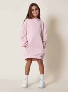 SUMWON Áo nỉ trùm đầu cỡ lớn Đầm ấm áp mặc mùa đông Quà tặng ngày lễ Áo nỉ thường ngày thời trang tuổi teen Áo chui đầu có mũ trùm đầu Thể thao Thể thao Đường phố Thu Xuân Athleisure - Hồng - Xem 3