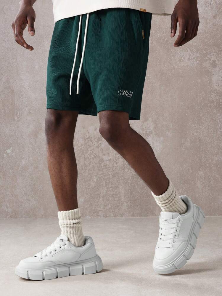 Athletic Drop Crotch Drawstring Shorts