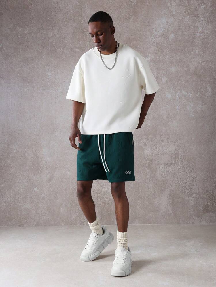 Athletic Drop Crotch Drawstring Shorts