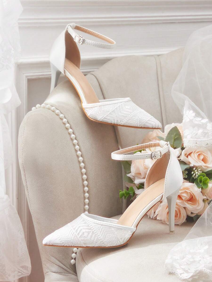 CUCCOO HITCHD 女士尖头简约高跟鞋，日常休闲穿着 - 白色 - 查看 1