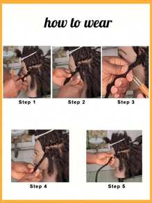 Boho Braids 60 股 4-8 英寸真人发辫接发，宽度 0.4 厘米，适合男士/女士，手工制作永久性辫接发，真人发束可染色和漂白，接发钩编真人发无结辫子 - S1 - 查看 10