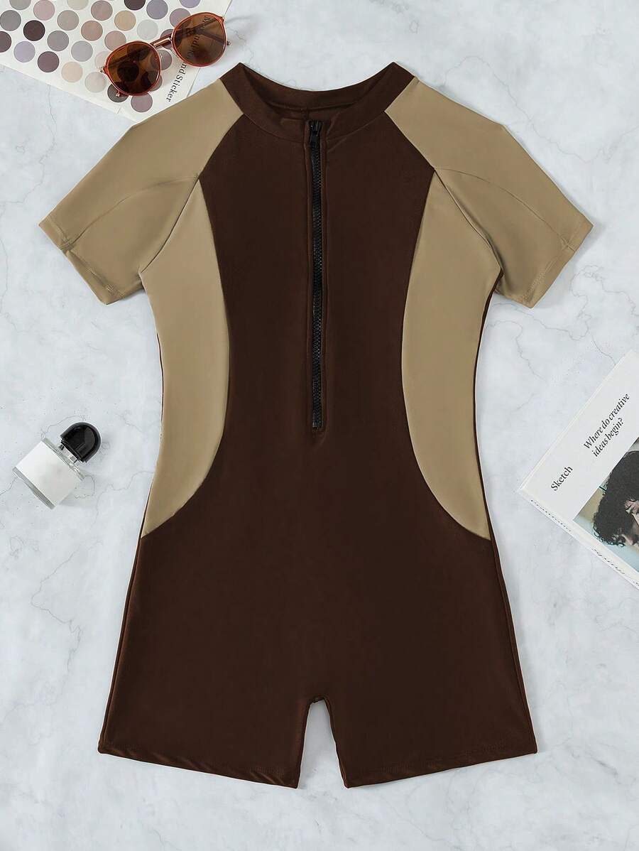 SHEIN Swim 1pc Beach Summer Outfits For Women - Multicolor - View 1