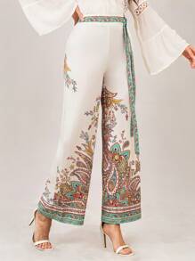 Mulvari Casual Holiday Print Women Pants - Multicolor - View 3