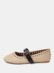 Styleloop Women Casual Minimalist Flat Shoes, Spring/Summer - Apricot - View 2