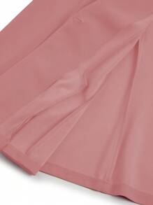 SHEIN Clasi Blazer à manches longues coupe slim de couleur unie, grande taille, minimaliste et , convient pour l'été - Vieux Rose - Voir 8