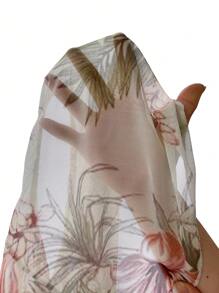 Bộ đồ ngủ họa tiết hoa hở lưng cổ yếm và quần dài cho nữ - Nhiều màu - Xem 6