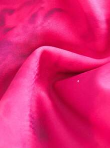 Swim Mod 女士扎染印花性感比基尼泳装套装，随机印花图案 - 玫紅色 - 查看 6