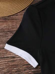 Women's Round Neck Simple & Fashionable Short Sleeve T-Shirt, Suitable For Summer - Multicolor - View 7