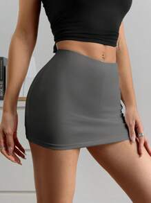 Muchica 2 件女式基本款短裤 - 灰色 - 查看 5