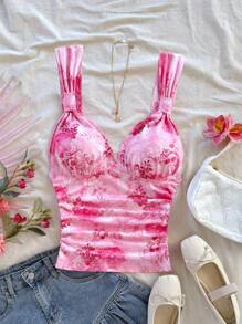 Soleia 女士休闲花卉印花度假背心