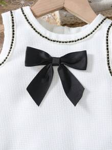 SHEIN Vestido sin mangas elegante con decoración de mariposa Darlene para niña, apropiado para salidas casuales y reuniones, para verano