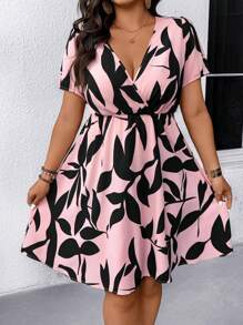 SHEIN Clasi Plus Size Simple And Fashionable Dress, Suitable For Summer - Multicolor - View 5