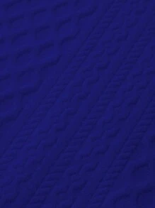 Manfinity Homme 男士休闲日常风，INS 短袖 Polo 衫，采用几何纹理提花针织面料。配有纽扣门襟，是夏威夷海滩度假、音乐节以及日常穿着的理想之选，也适合度假/派对穿着。 - 寶藍色 - 查看 5