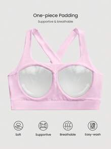 GLOWMODE Abito da allenamento FeatherFit™ Air Match Point con scollo quadrato e schiena a racer, fessura frontale e coulisse piatta, pantaloncini incorporati, tasche laterali, grip antiscivolo, adatto per tennis, golf, pickleball e uso quotidiano a basso impatto - Rosa Bubblegum - Visualizzare 4