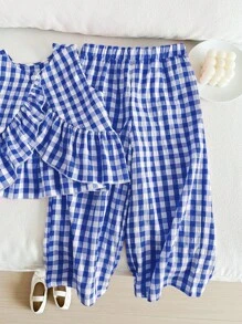 SHEIN LMoss Kids LMoss Young Girls Sets - Blue - View 5