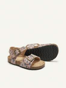Cozy Pixies Sandalias planas de bebé con diseño floral vintage y estilo bohemio, de piel sintética