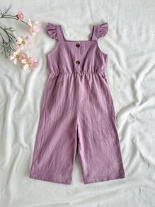 Vintaside Kids 女婴休闲连体衣，正面有刺绣 - 紫羅蘭色 - 查看 2