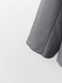 Rometta 大码女式纯色长袖夹克和中裙套装