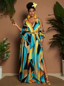 Maweii Plus Size Women Sleeveless Multi Color Floral Print Maxi Long Vacation Sexy Dress