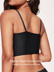 LUVLETTE Women Shapewear Tube Tops Lingerie As Outerwear Basic  Push Up Longline  Corset Bar - Black - View 4