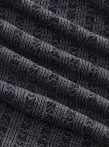 ROMWE Kawaii Women Cute Sweet Floral Grey Ribbed Contrast Lace Trim Fitted Ruffled Tie Front Slim Top Tee Shirt - Dark Grey - View 3