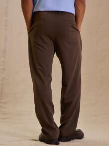 Musero Tailored Tapered Pleated Button Fastening Trouser SPRING SUMMER Wardrobe Smartwear - Dark Grey - View 4