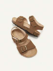 Cozy Pixies Sandalias planas para bebé de estilo vintage campestre/occidental con piel sintética de moda y versátil