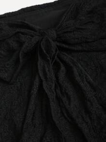Sweetra Women Solid Color Cute Off-Shoulder Bowknot Lace Blouse Y2K  Fall Cloth For Women - Black - View 3