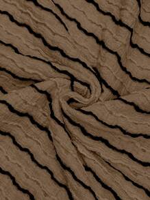 SHEIN Slim Striped Maternity Bodycon Cami Dress - Coffee - View 7