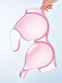 LUVLETTE Plus Dream Curve Air Full Coverage Airy Breathable Sheer Mesh Spacer Cup Pink Basic Breezy Comfort Minimizer Bra - Pink - View 10