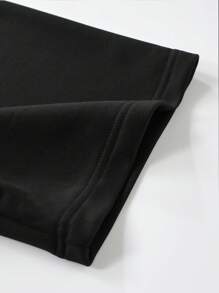 ROMWE MEN Street Life Men Loose Dropped Shoulder Short Printed T-Shirt Set - Burgundy - View 5