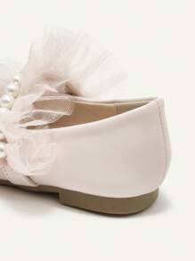 Cozy Pixies Spring/Summer Fashion Versatile Wedding Season Princess Style Lace Pearl Pink Soft Bottom Baby Flats