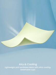 LUVLETTE Plus Dream Curve Air Full Coverage Airy Breathable Sheer Mesh Spacer Cup Green Basic Breezy Comfort Minimizer Bra - Green - View 6