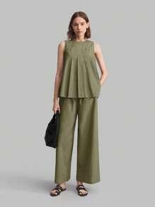 Ontre Women's Fashion Solid Color Sleeveless Tank Top