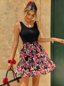 SHEIN Frenchy Falda de línea A minimalista para mujer, apta para el verano