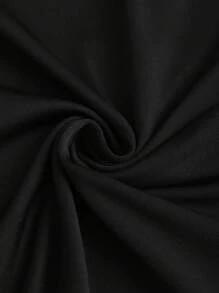 Sweetra Petite Spring/Summer Women's Fashion Knit Body-Con Sexy Party Mini Dress For Petite - Black - View 5