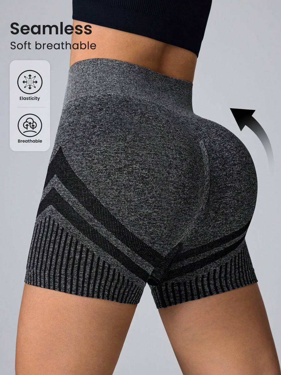 Easithlete 休闲简约无缝运动短裤，深灰色