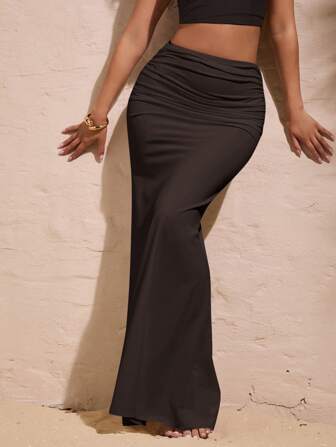 Opulessa Summer Women Vacation Women's Maxi Skirt Sexy Party Prom Semi Formal Dinner Fall Winter