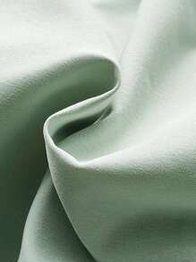 SHEIN 女婴 0-3 岁秋冬新款休闲复古时尚碎花荷叶边领泡泡袖 A 字宽松舒适柔软面料婴儿连衣裙 - 綠色 - 查看 4