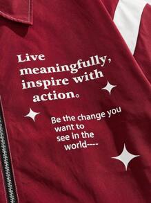 ROMWE MEN Prep Men's Collegiate Style Casual Shirt Set, Spring/Summer - Multicolor - View 3